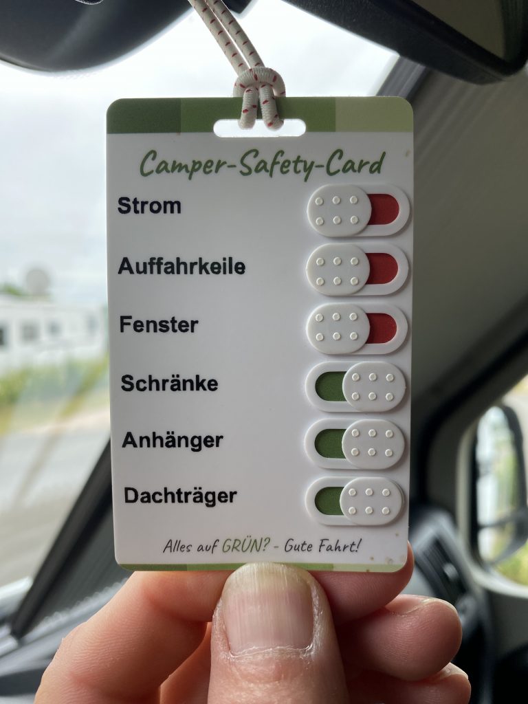Camper Safety Card